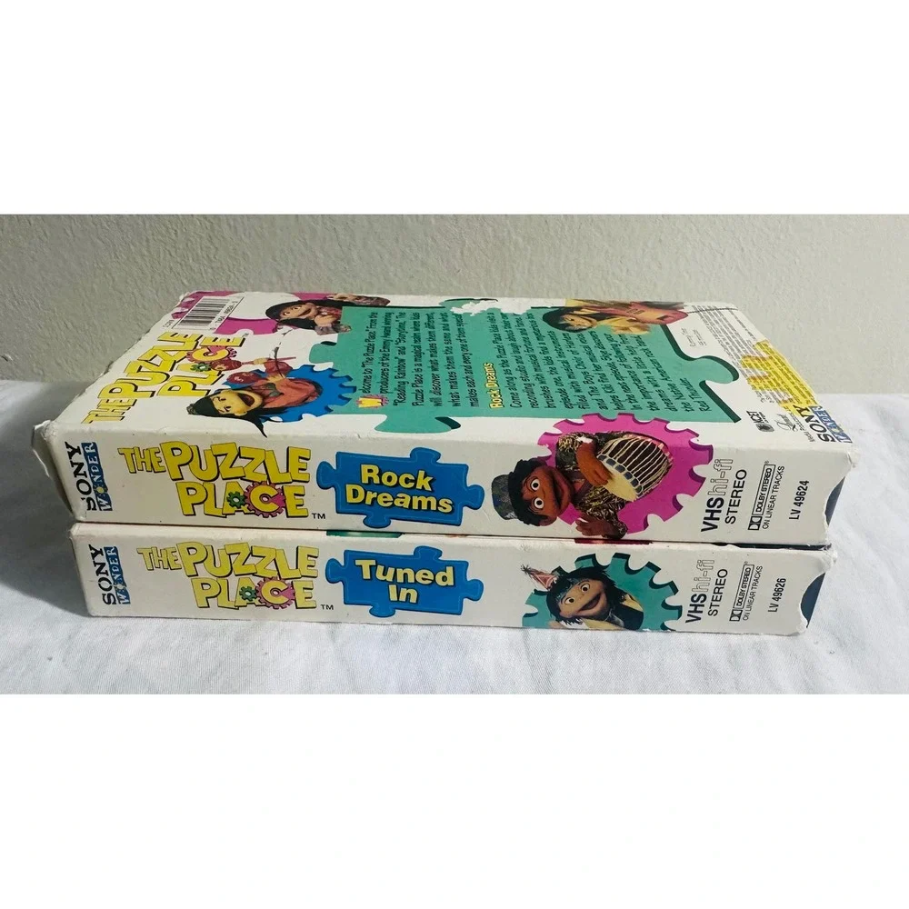 The Puzzle Place VHS Lot 2 Tuned In Rock Dreams 1995 Sony Wonder Rare PBS Kids